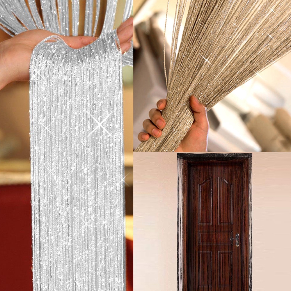 String Sparkle Curtains Patio Fly Bling Screen Fringe Room Door