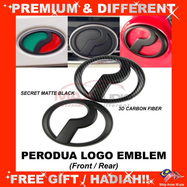 Car Emblem PERODUA Logo Lambang Alza Axia Bezza Myvi Aruz Ativa Depan ...