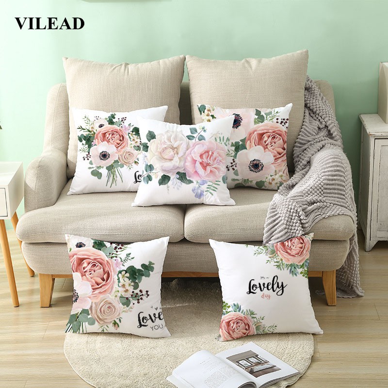 Vilead 45 45cm Rose Cushion Cover Valentine S Day Gift Flowers Cushion Home Sofa Pillow Cushion Car Seat Cushion Ins Living Room Modern Minimalist Sofa Cushion Cover Office Chair Cushion Shopee Malaysia