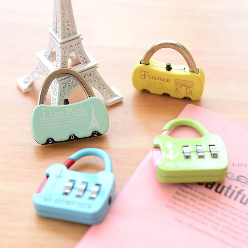 3 Digit Combination Password Lock Mini Cute Design Anti Theft