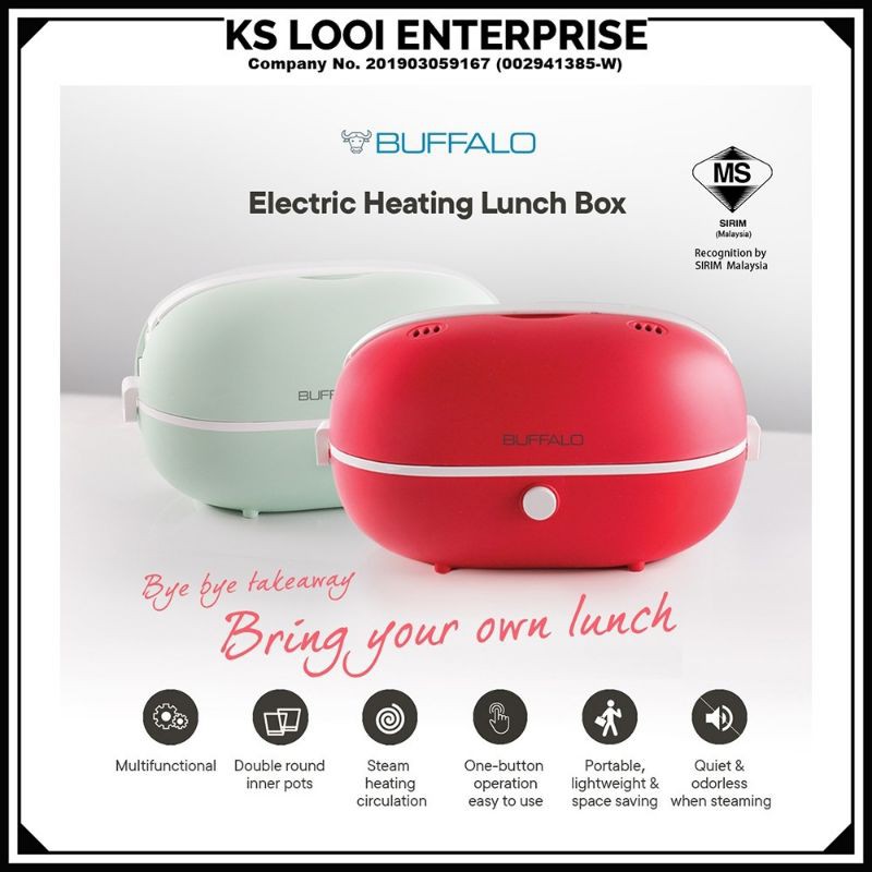 Buffalo Electric Heating Multifunction Lunch Box (1L) Shopee Malaysia