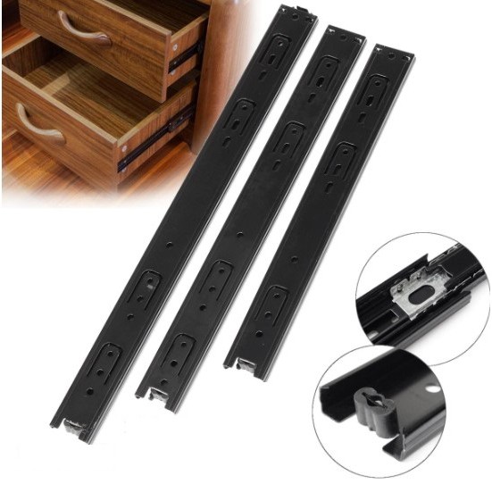 Full Extension Drawer Slide 10 To 24 Roller Runner Wheel Rail