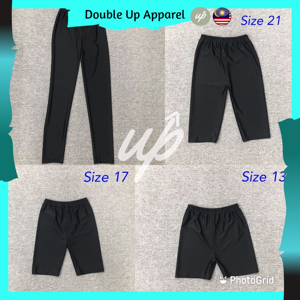 Doubleup Seluar Tight Legging Seluar Fit Untuk Dewasa And Budak Sesuai Untuk Swimming Cycling