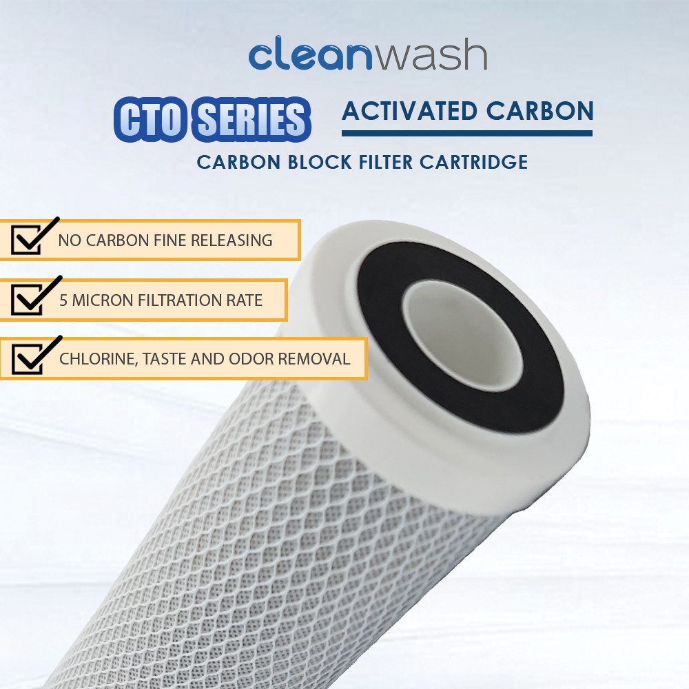 Cleanwash CTO Filter Cartridge For Water Purifier 10 Inch 5 micron
