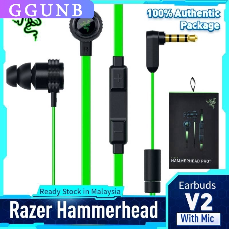 Malaysia Readystock Razer Hammerhead V2 Pro Earphone With Microphone In Ear Gaming Headset Headphone Fon Kepala Shopee Malaysia