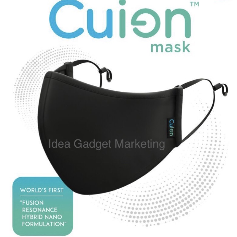 Cuion™ Resonance Mask Antiviral & Antibacterial Technology Water Repellency 3 Layer System Mask 100x Washable Reusable