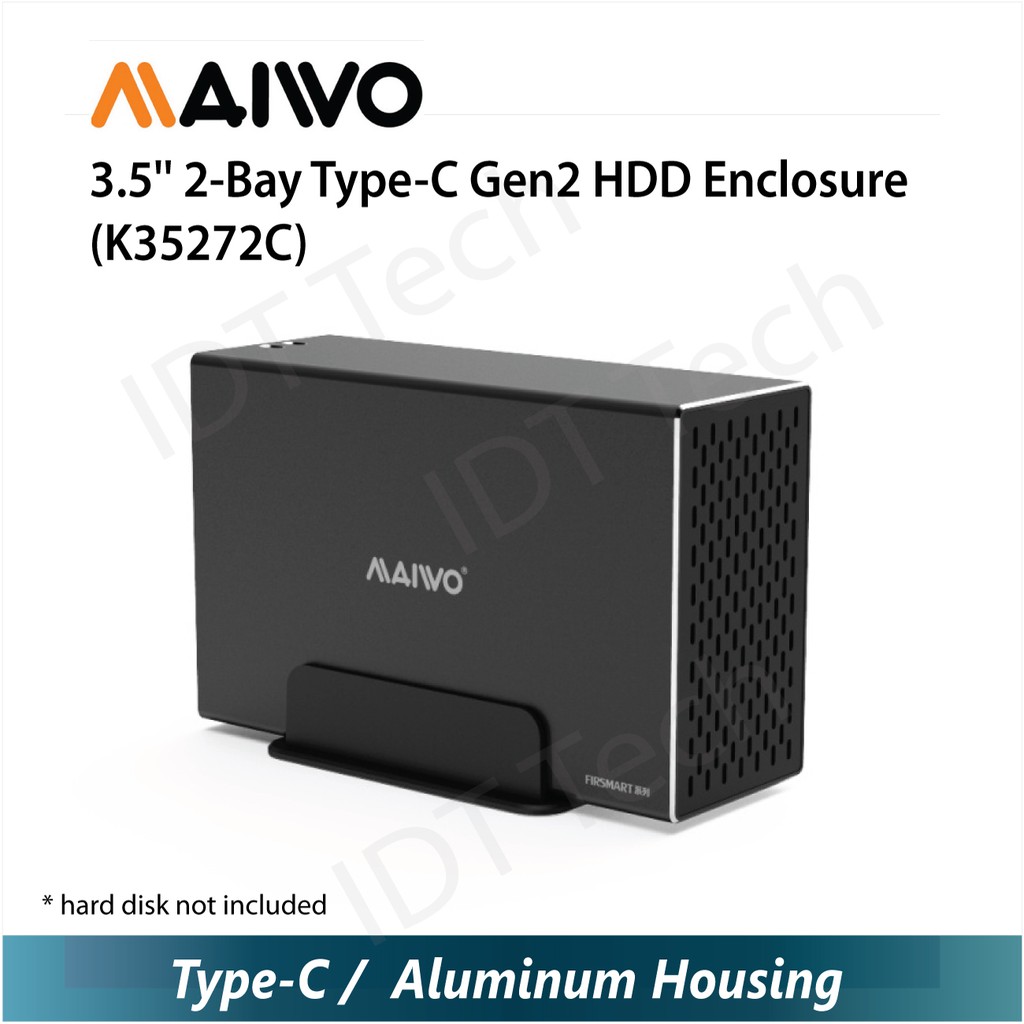 Maiwo 3 5 External 2 Bay Hdd Raid Enclosure Usb3 1 Type C Gen 2 Kc Shopee Malaysia