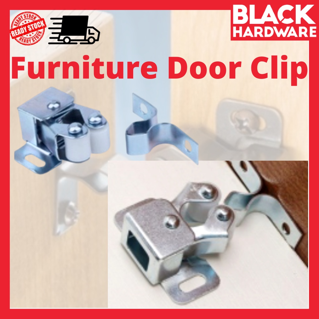 BLACK HARDWARE Furniture Cabinet Equipment Catch Cupboard Door Lock ...