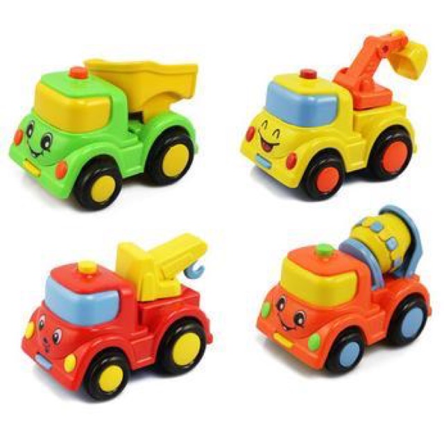 Pull Back Car Friction Car Toy Construction Vehicle Shopee Malaysia