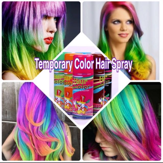 Temporary Color Hair Spray Assorted Color Wash Off Type Long Stay | Shopee  Malaysia