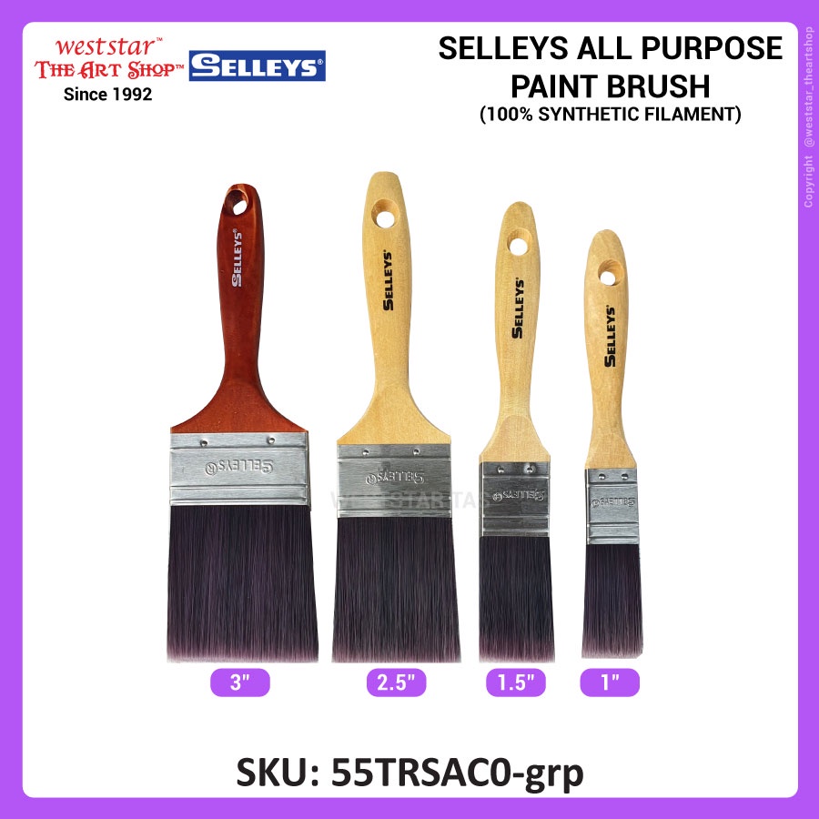 [Weststar TAS] Selleys All Purpose Paint Brush, Flat Brush 100% ...