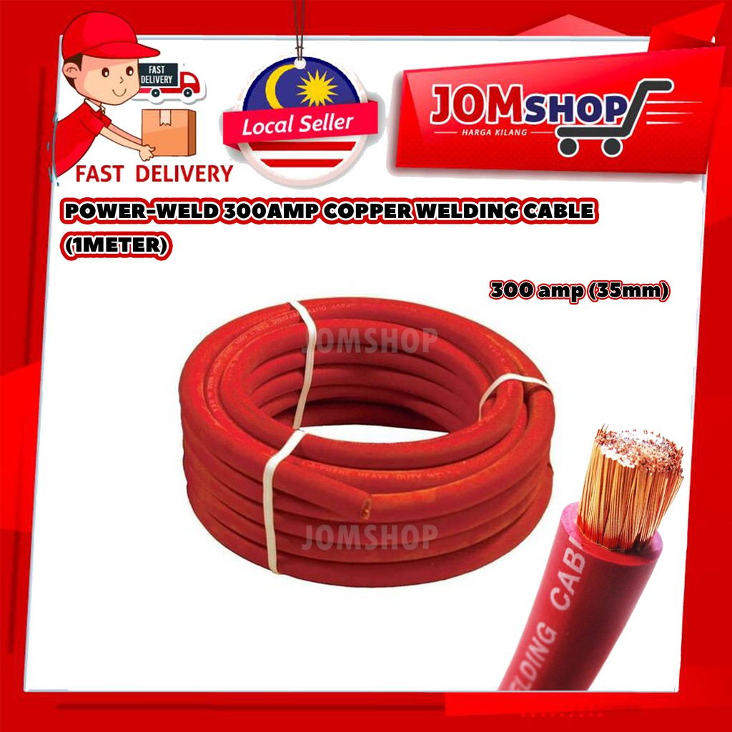300AMP COPPER WELDING CABLE 1 METER UNIT CUSTOMIZE 1 METER 