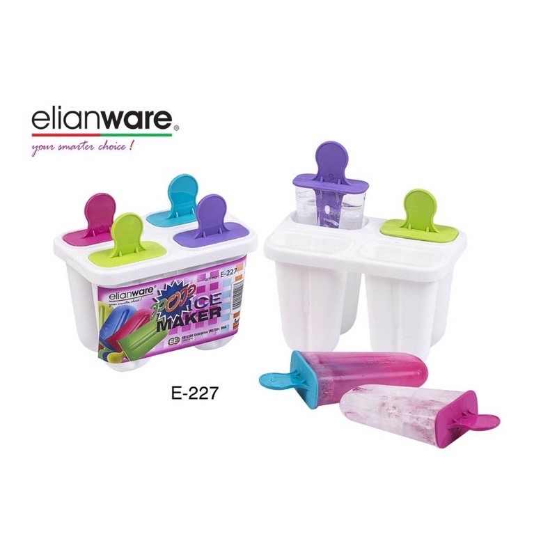 Elianware E-227 BPA-Free Plastic Pop Ice Maker/Ice Cream Maker