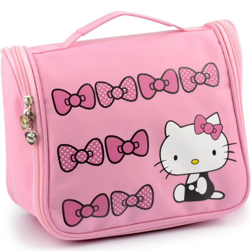Hello Kitty Cosmetic Toiletry Organizer Bag Case Travel Makeup Wash
