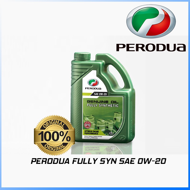 PERODUA FULLY SYNTHETIC 0W20 3L ENGINE OIL WITH PERODUA 