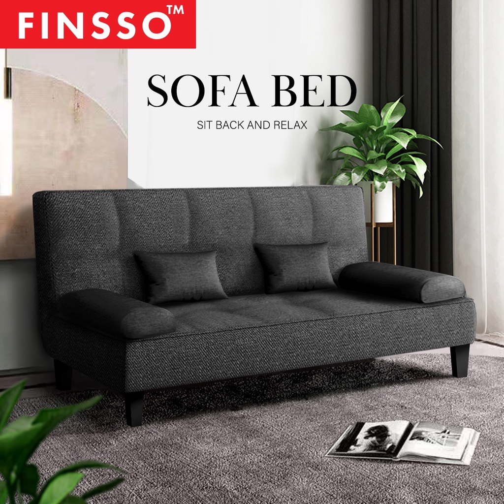 FINSSO: OZZIE Foldable Sofa Bed 3 / 4 Seater Sofa with Pillow with 1 Year Warranty