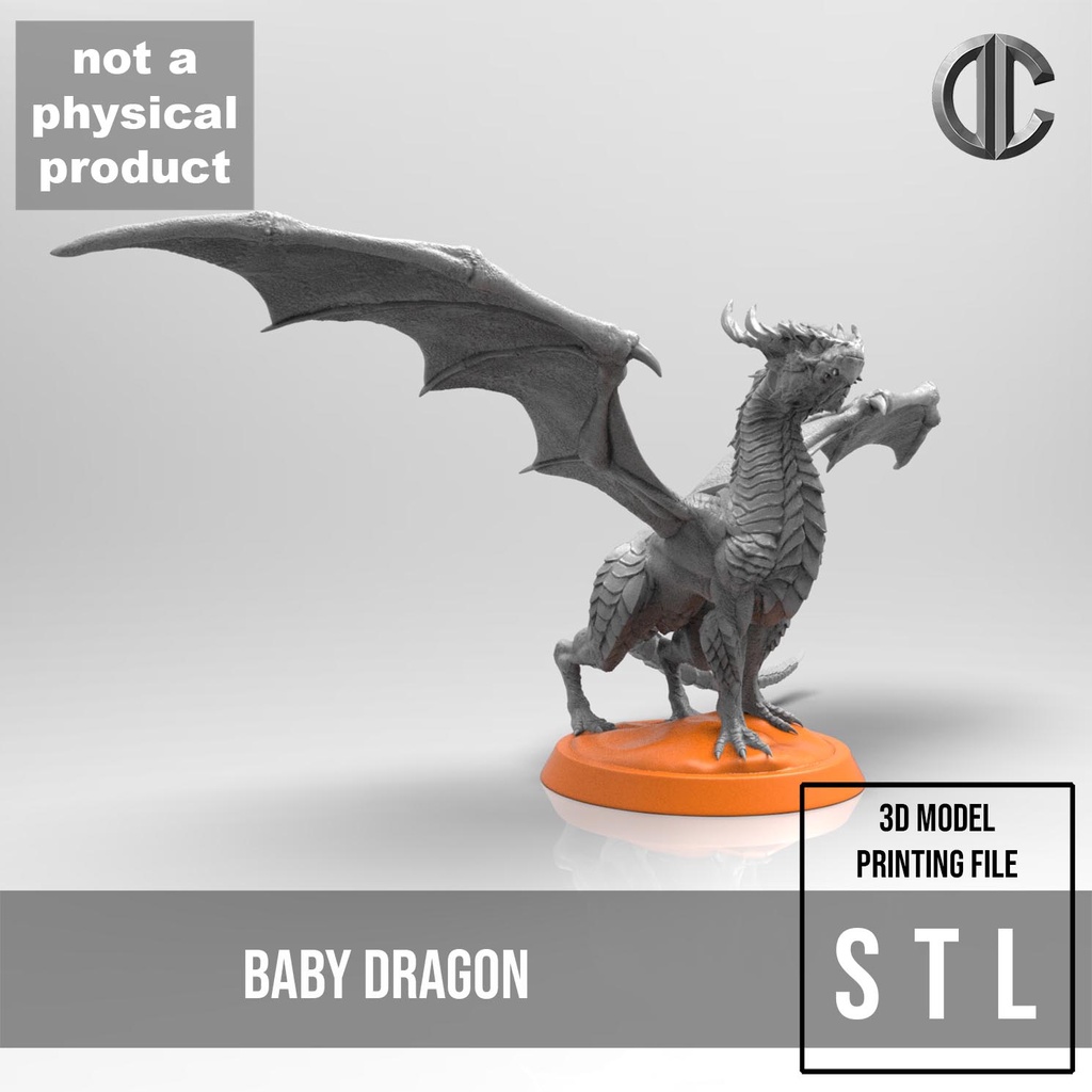 ( DIGITAL ) E167 Legendary dragon design, The baby dragon statue