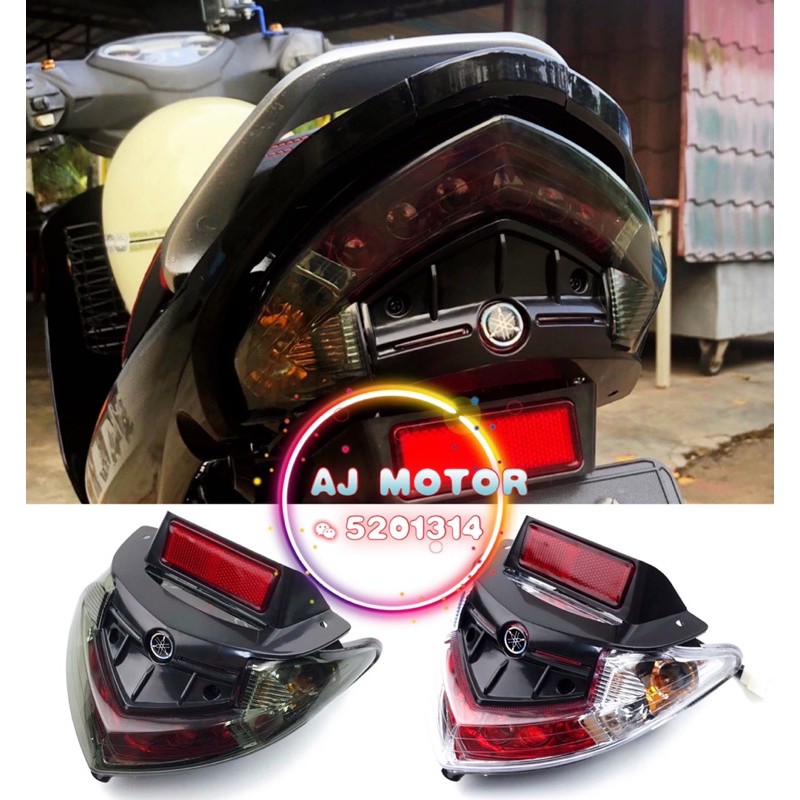 Lc135 V1 X1r Tail Lamp Smoke Yamaha Lc 135 Lampu Belakang Signal Brake Light Hitam X1 R Zhipat Zhi Pat Viss Body Cover Shopee Malaysia