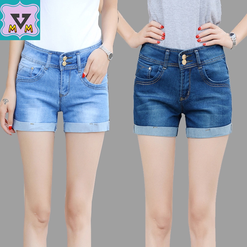 loose fit jean shorts womens