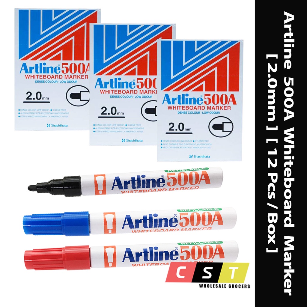 Artline 500A Whiteboard Marker [2.0mm] (12 Pcs/Box) Shopee Malaysia