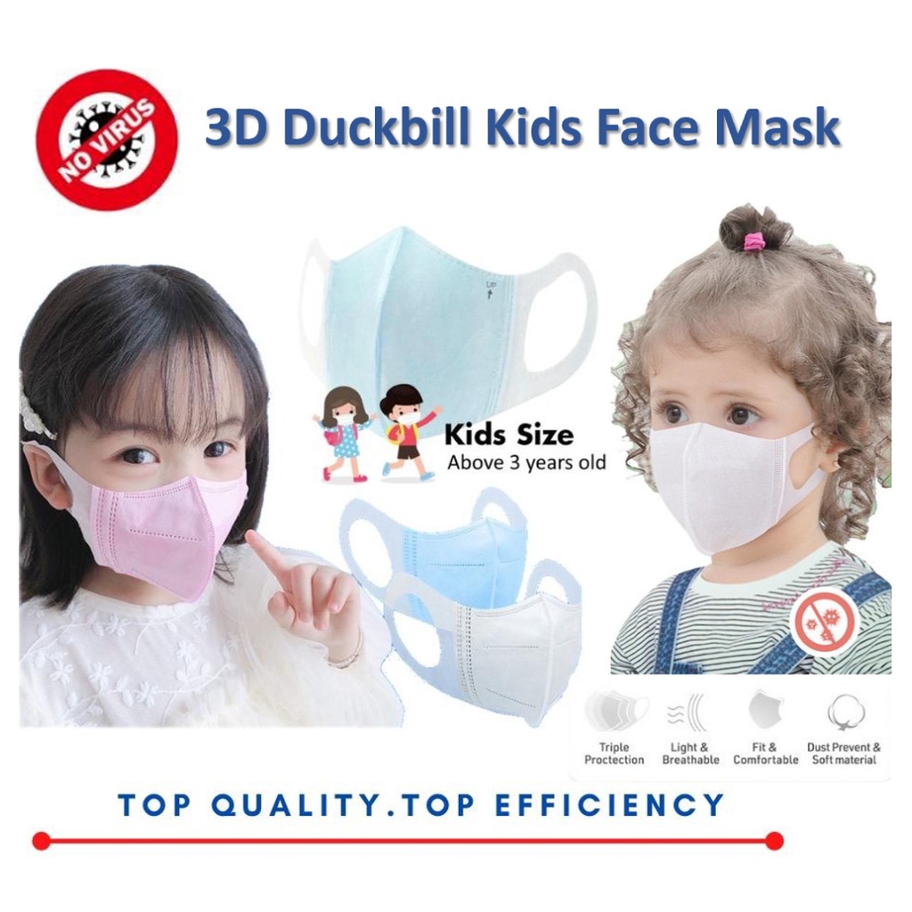 Kids Duckbill 3D Earloop Disposable Face Mask Children Mask Budak Mask