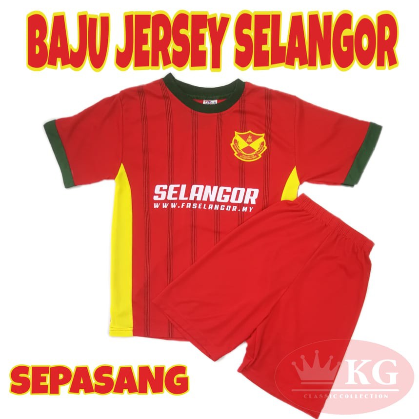 Kids Jersey Set FASELANGOR Football Baju  Budak  Jersey Bola  