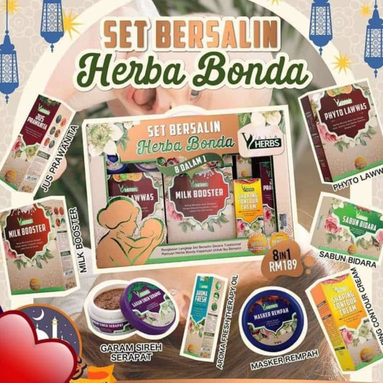 V Asia Set Bersalin Herba Bonda 8 In 1 Shopee Malaysia