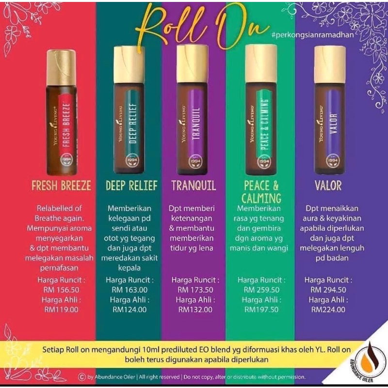 (Ready Stock) Roll On Young Living Original Shopee Malaysia