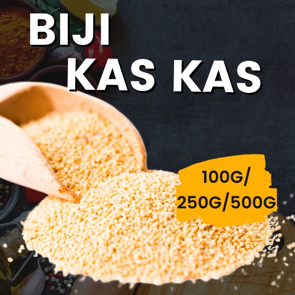 Biji Kas Kas / Serbuk Kas-Kas / White Poppy Seeds [100G / 250G / 500G] [Harga Borong][SHIP WITHIN 24 HOUR] 罂粟籽/Cooking