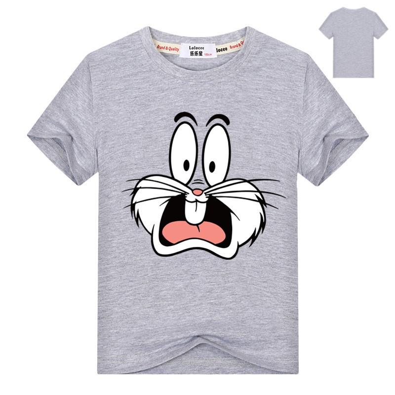 Kids Looney Tunes Character Face T Shirt Boys Cartoon Bugs Bunny Tshirts Children Cute Rabbit Tops Shopee Malaysia - bugs bunny shirt roblox