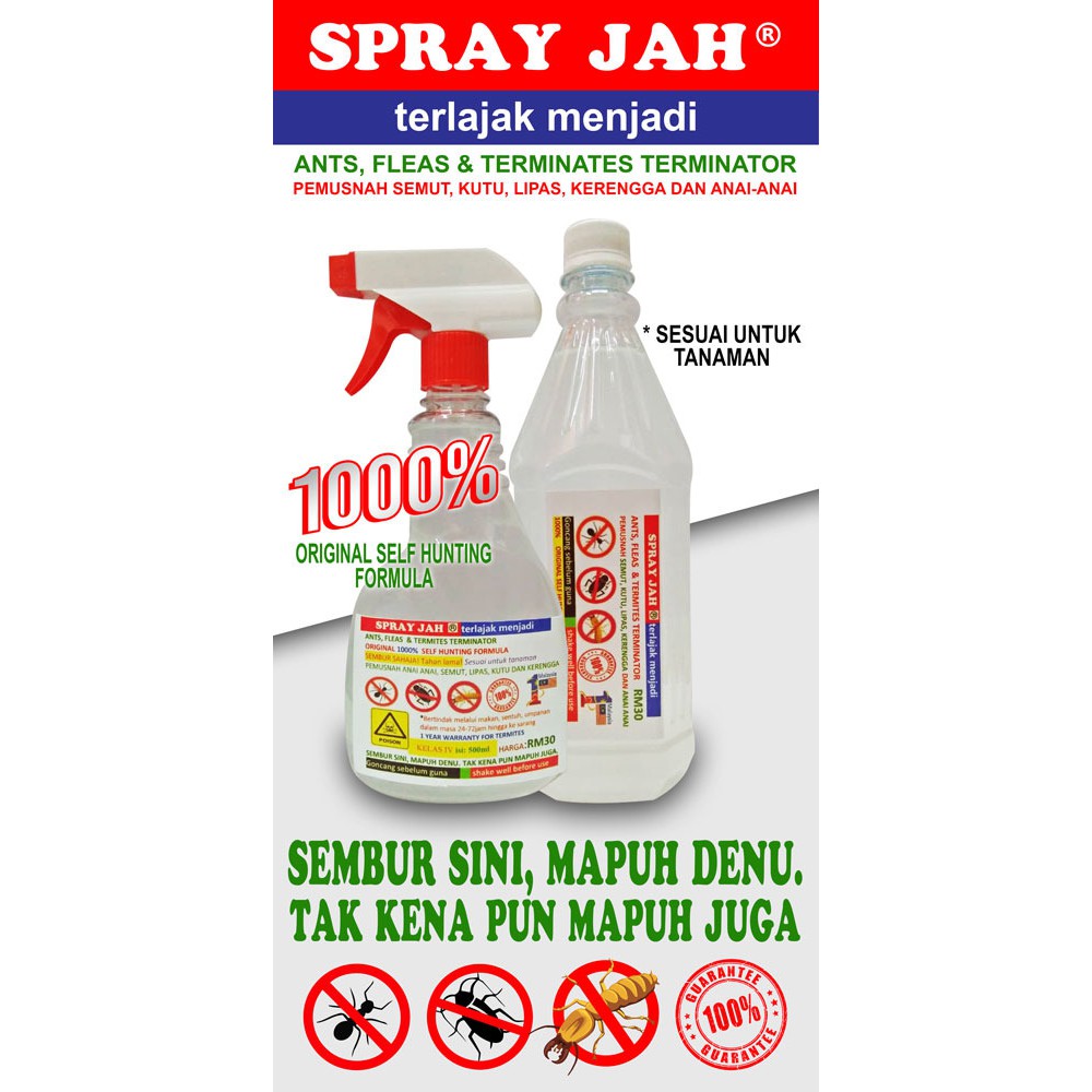 Spray Jah Racun Serangga Anai-anai Semut Kerengga (Spray ...