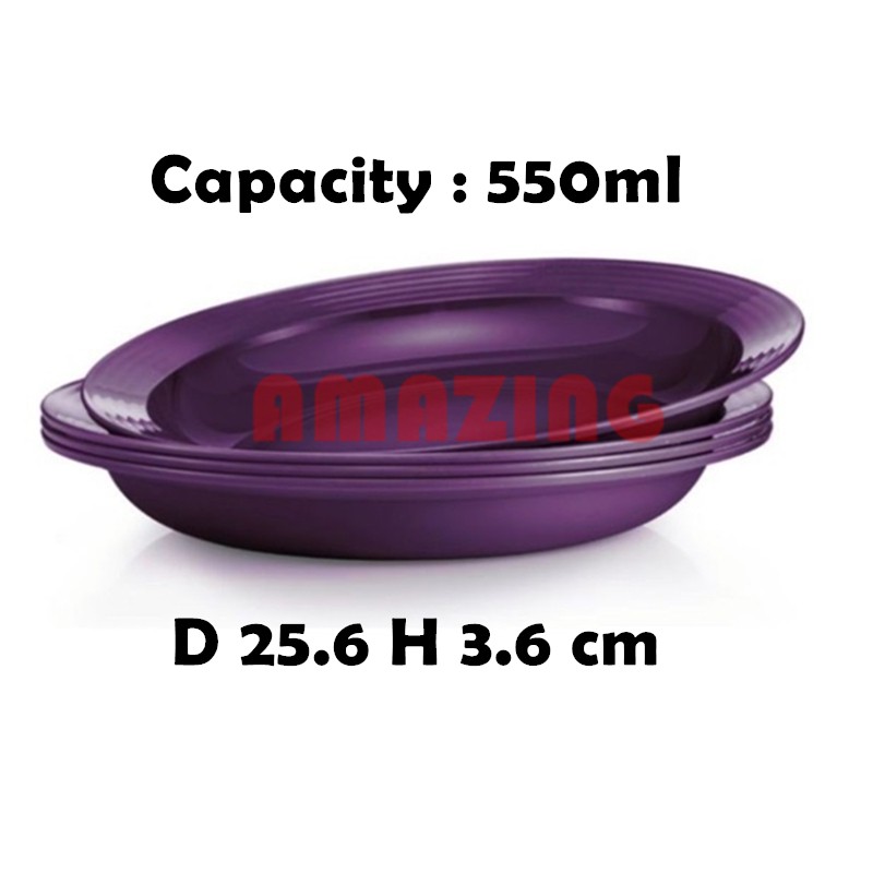 Tupperware Purple Royale Bowl and Plate