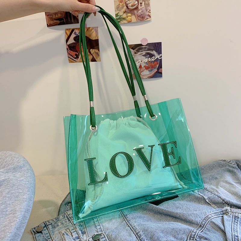 Transparent jelly bag women's 2021 summer fashion versatile leisure one