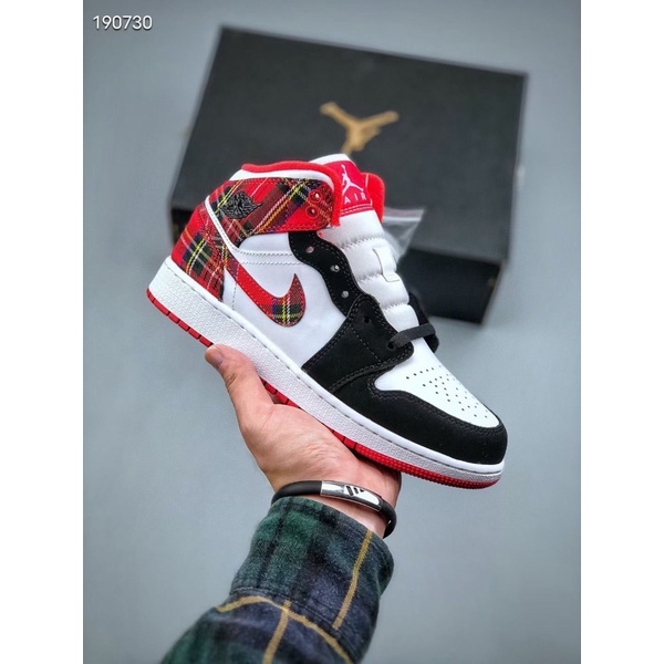 air jordan 1 mid plaid