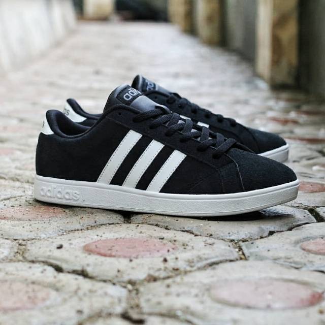 Original Adidas Neo baseline black white shoes Made in Indonesia | Shopee  Malaysia