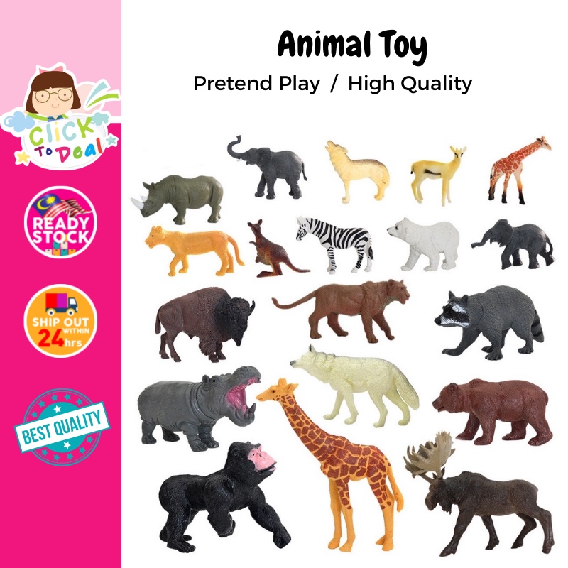 Animal Toys for Kids Toys Pocket Size Hippo Tiger Zebra Elephant Lion  Giraffe Leopard Zoo Toys Action Figure Zoo Toy | Shopee Malaysia