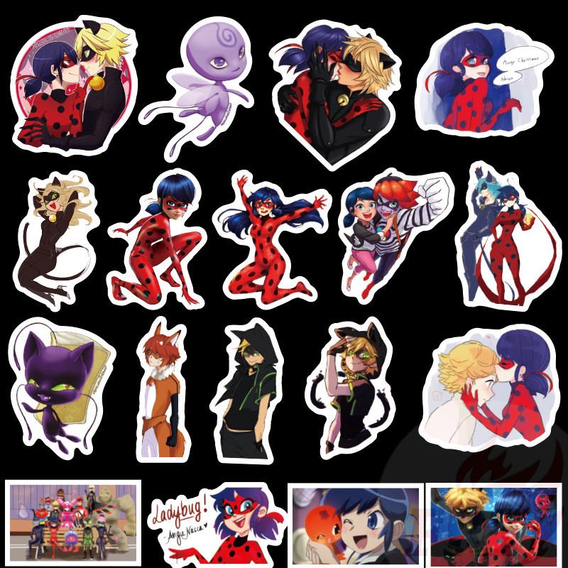 Miraculous Ladybug - Series 01 Stickers 50Pcs/Set Mixed Luggage Laptop ...