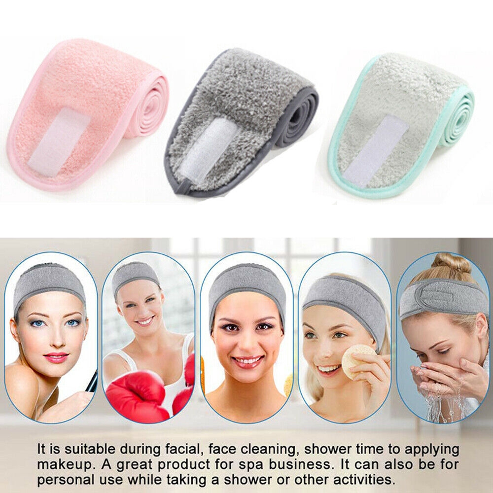 Spa Facial Headband Makeup Wrap Head Stretch Towel Magic Tape Hairband