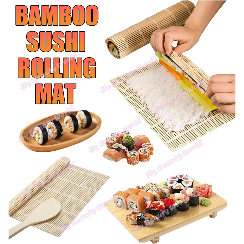 Plastic Nonstick Surface Sushi Mat Califofnia Roll Mat 10" x 10" New Japan