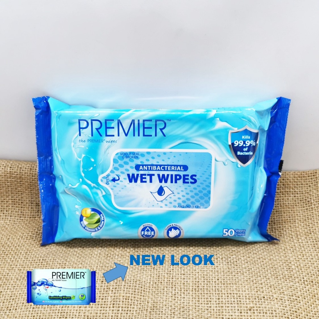 Premier Sanitizing Wipes Tissue (50 Sheets)