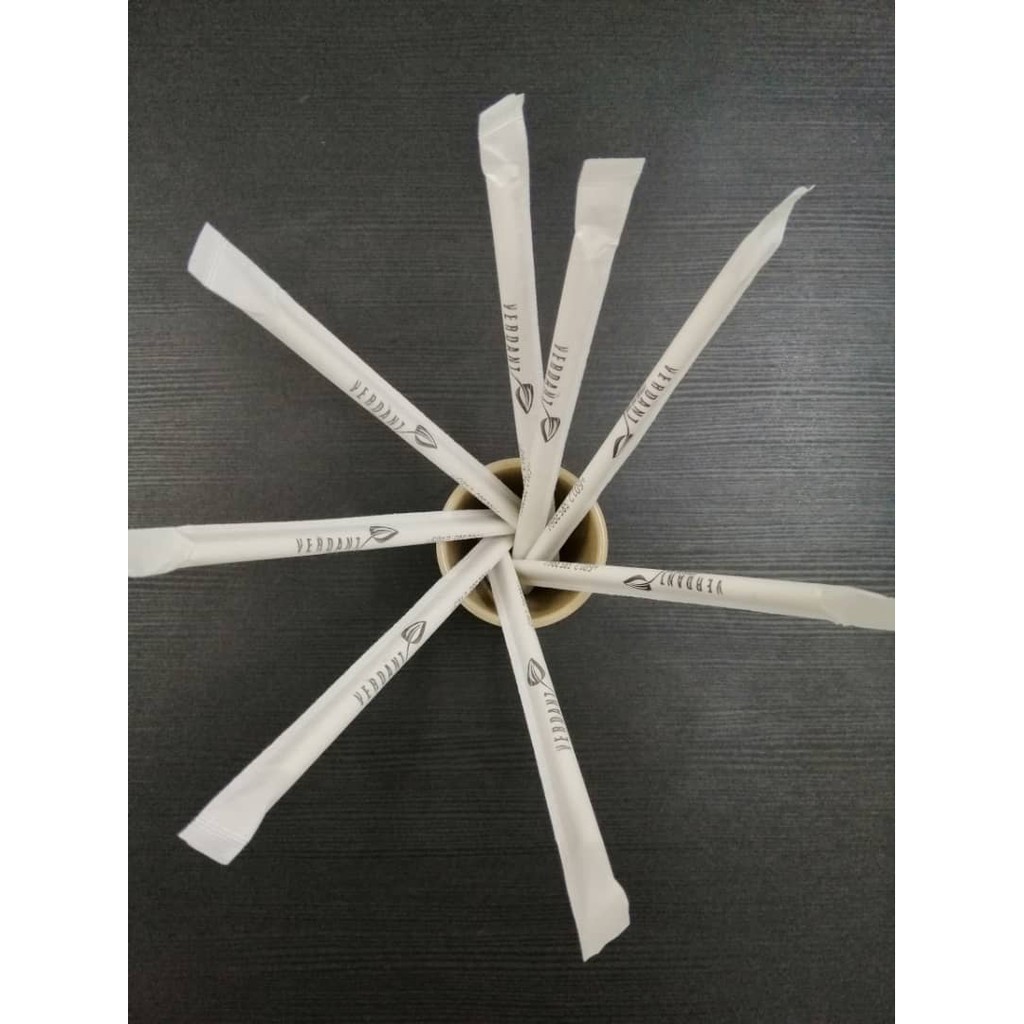 【MALAYSIA PRODUCT READY-STOCK】Eco Friendly Individual Packing Paper Straw with SGS Certified