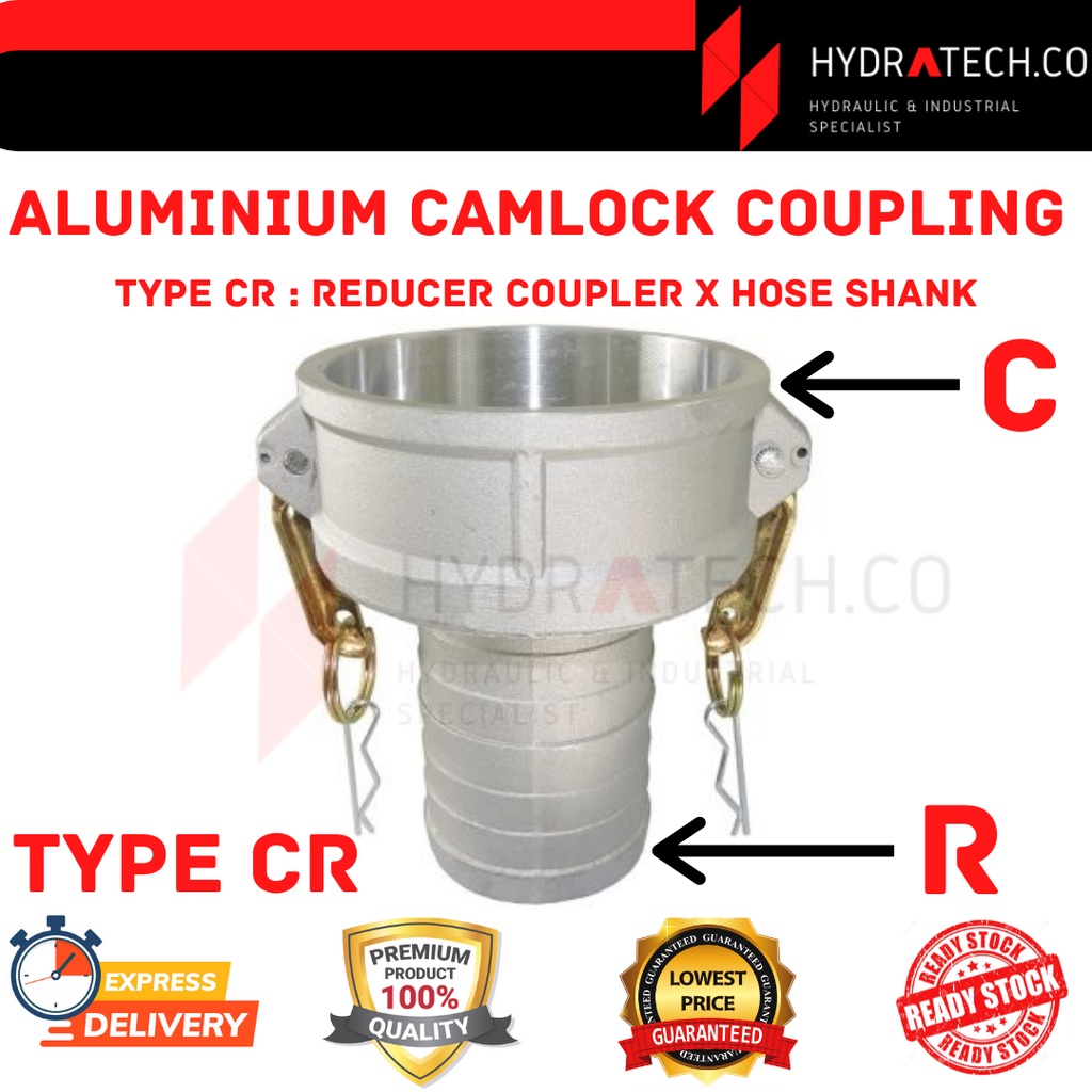 [CAMLOCK] Aluminium Camlock Reducer Coupler Cam & Groove Coupling ...