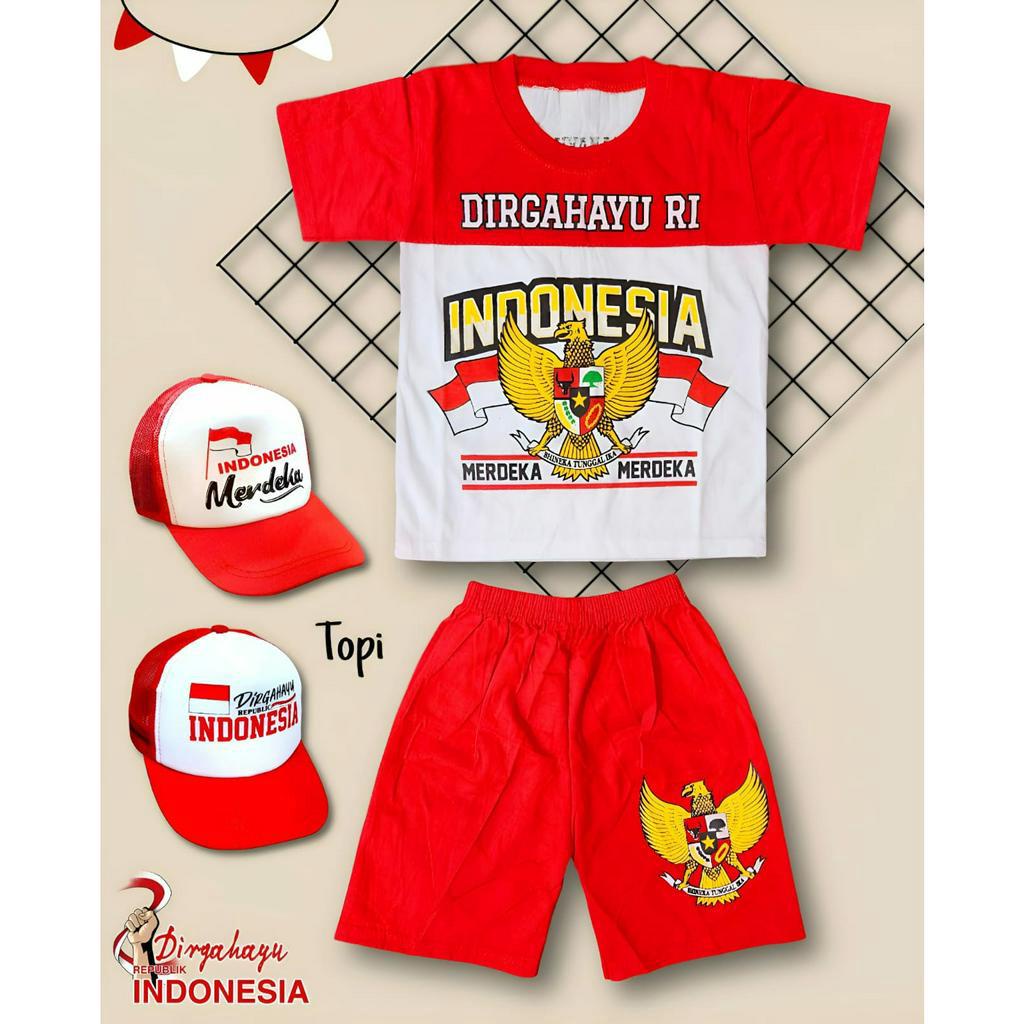 Indonesian Children's Clothing Suits August 17th Indonesian Love Suits FREE Hats For Children 2-10 Years