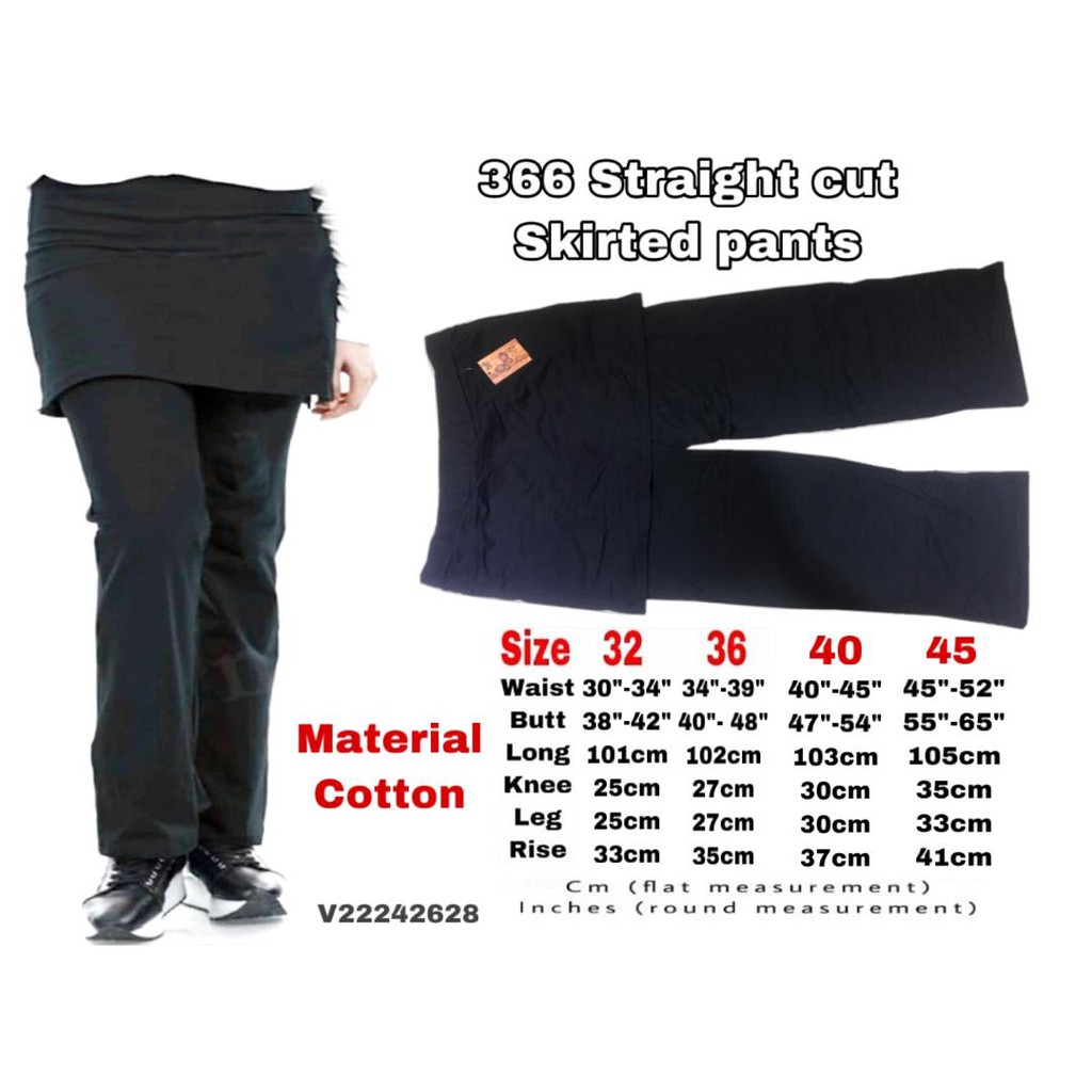 size 34 pants to cm