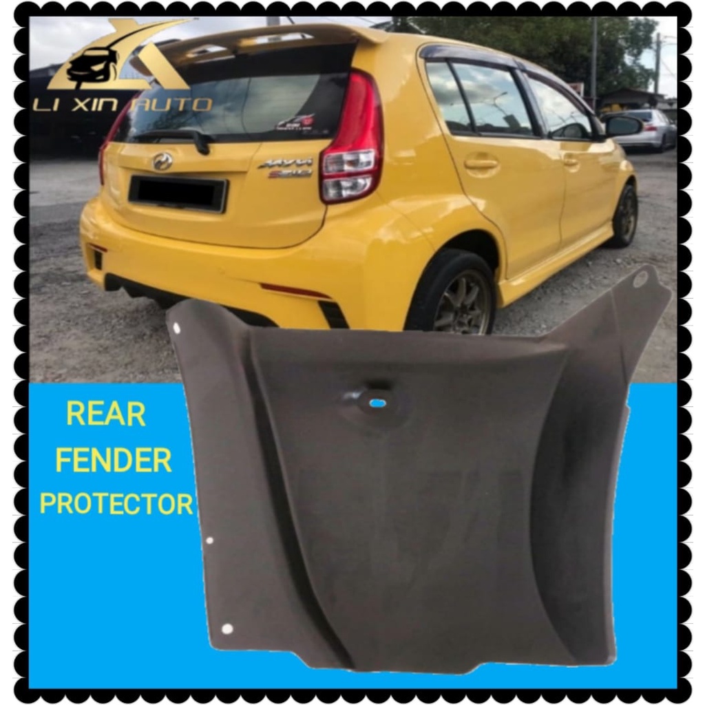 PERODUA MYVI LAGI BEST/ICON 1117 REAR FENDER PROTECTOR ( BELAKANG FENDER DAUN PISANG ) Shopee