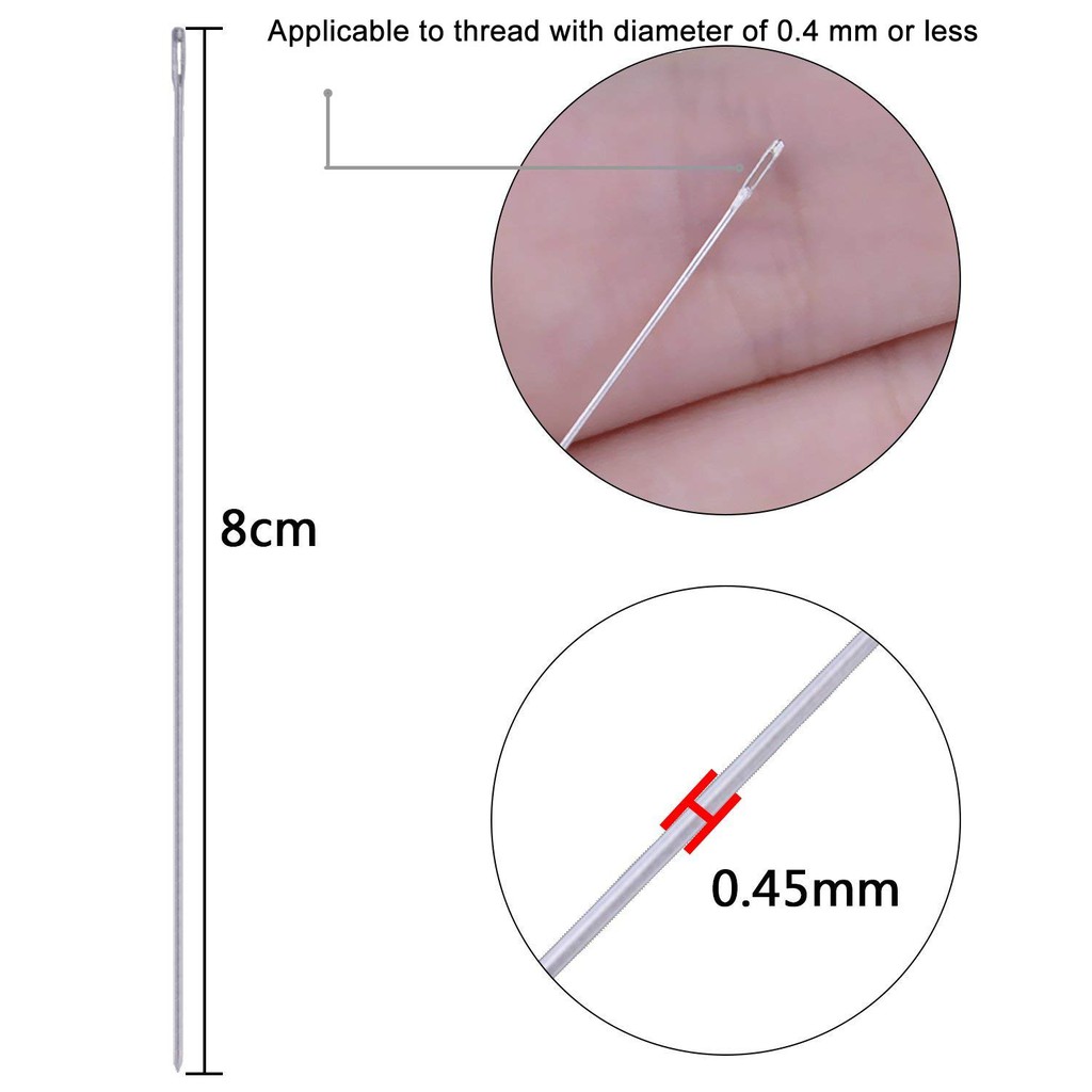 Home & Kitchen 0.45 mm Diameter and 80 mm/ 3.15 inches Long with Needle