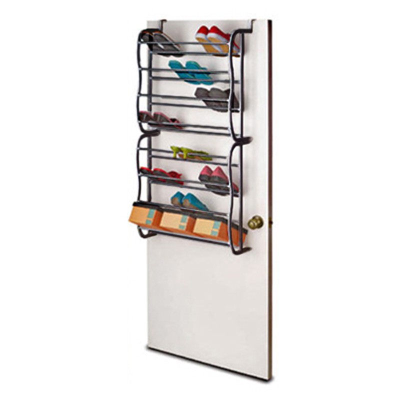 36 Pair Door Hanging Shoes Storage Rack 10 Tier Shoes Organizer Wall Mounted Hanging Rack Easy To Install Shopee Malaysia