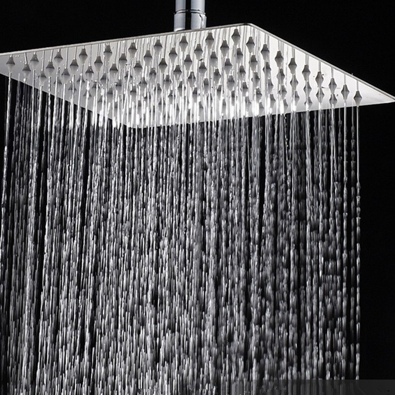 Ceiling Mounted Rain Showerhead 304 Stainless Steel Ultrathin Shower Head