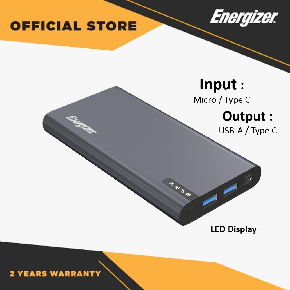 Портативный аккумулятор energizer ue10047pq
