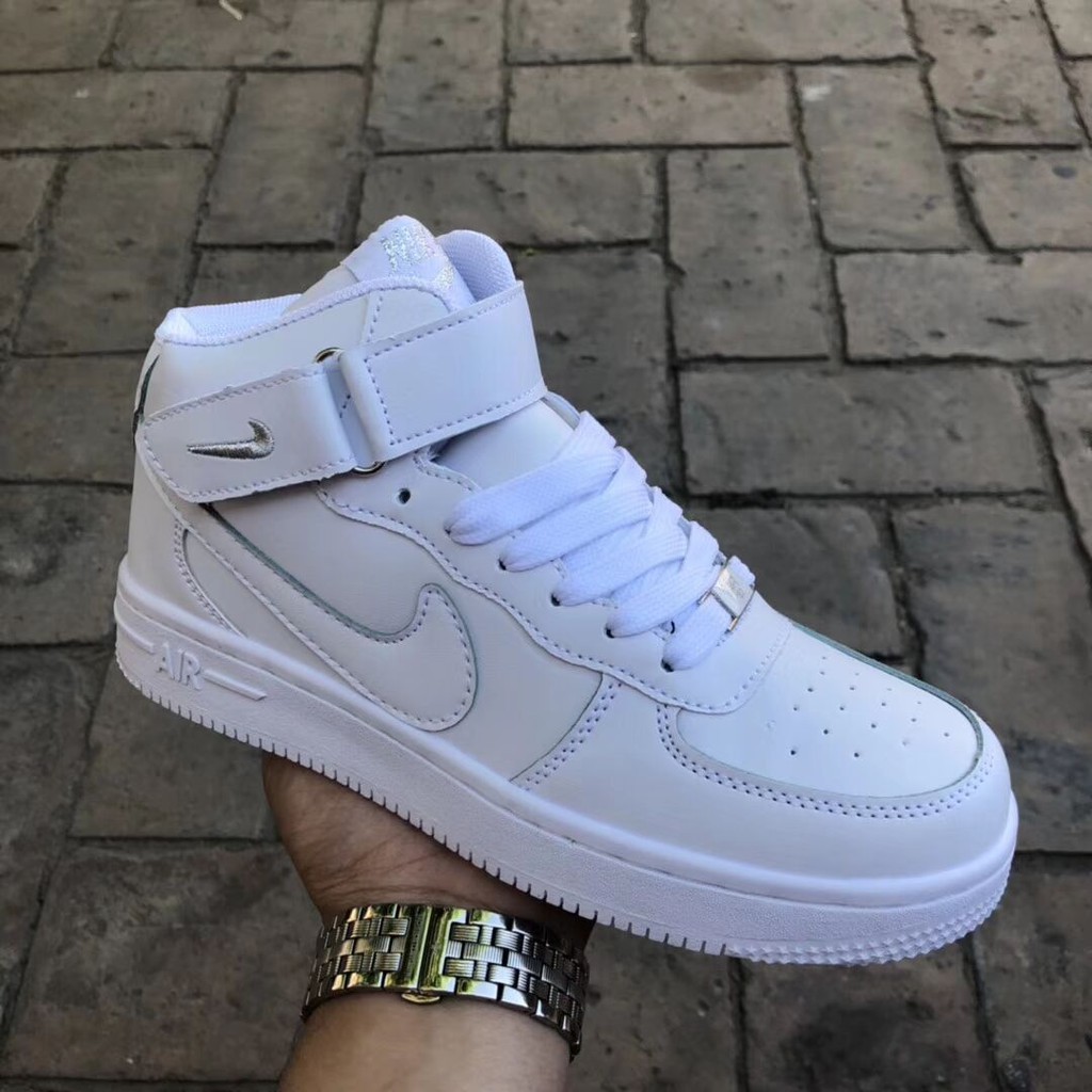 عشرة تجويف تتالي nike high cut white 